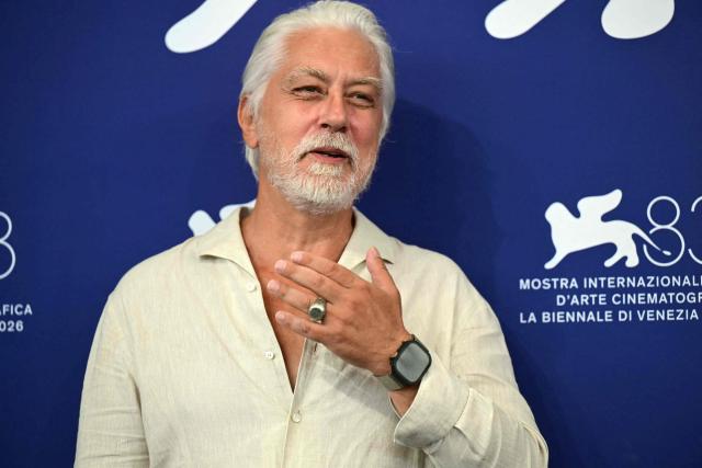 Italian actor Tommaso Ragno attends the photocall of "Il fuoco che ti porti dentro" (The Fire within you) presented in competition at the 83rd International Venice Film Festival, at Venice Lido on September 9, 2026. (Photo by Stefano Rellandini / AFP)