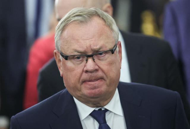 Russia's VTB bank CEO Andrey Kostin attends the meeting of Russian and Vietnamese presidents in Moscow on September 9, 2026. (Photo by MAXIM SHIPENKOV / POOL / AFP)