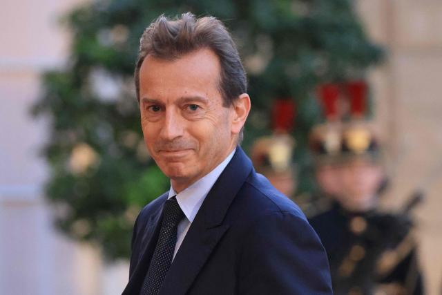 CEO of Airbus Guillaume Faury arrives for a dinner with delegation members of the International Space Summit at Elysee Palace in Paris on September 9, 2026. The two-day International Space Summit brings together nearly 120 delegations to discuss global space governance. (Photo by Ludovic MARIN / AFP)