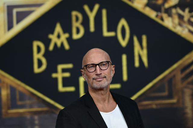 German actor Benno Fuehrmann poses on the red carpet for the TV Hit Babylon Berlin last season at the Zoopalast cinema in Berlin, on September 10, 2026. The lavishly produced, big-budget ARD series is set against the backdrop of Hitler’s rise to power. (Photo by Tobias SCHWARZ / AFP)
