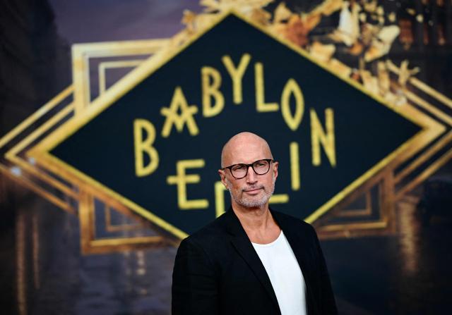 German actor Benno Fuehrmann poses on the red carpet for the TV Hit Babylon Berlin last season at the Zoopalast cinema in Berlin, on September 10, 2026. The lavishly produced, big-budget ARD series is set against the backdrop of Hitler’s rise to power. (Photo by Tobias SCHWARZ / AFP)