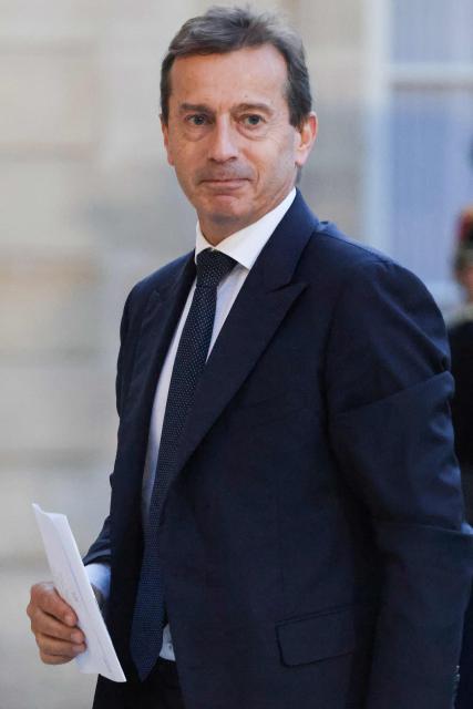 CEO of Airbus Guillaume Faury arrives for a state dinner at The Elysee Presidential Palace in Paris on September 10, 2026. (Photo by Ludovic MARIN / AFP)