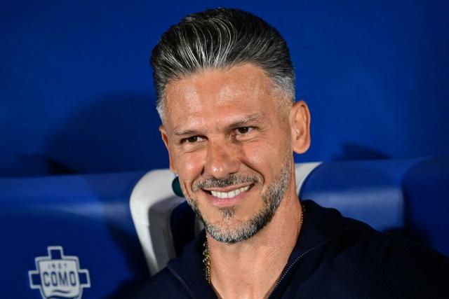 Leipzig's Argentinian head coach Martin Demichelis looks on ahead of the UEFA Champions League, league phase, matchday 1, football match between Como 1907 and RB Leipzig at the Giuseppe Sinigaglia stadium in Como, on September 10, 2026. (Photo by Piero CRUCIATTI / AFP)