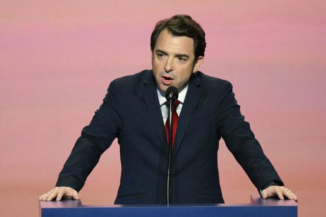 Pastor Lucas Miles, Vice President of Turning Point USA Faith, speaks during the second day of the Republican National Committee midterm convention at the American Airlines Center in Dallas, Texas on September 10, 2026. US Republicans are betting that putting President Donald Trump at the center of their campaign can rescue a party facing grim election forecasts, despite the president's negative approval ratings. A day earlier, on the first day of the midterm convention, he promised $5,000 to every American adult if Republicans retain control of Congress in November. (Photo by Patrick T. Fallon / AFP)