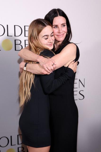 US actress Courteney Cox and her daughter Coco Arquette attend The Road to the Golden Globes party at the Four Seasons Hotel during Toronto International Film Festival in Toronto, Ontario, Canada on September 12, 2026. (Photo by VALERIE MACON / AFP)