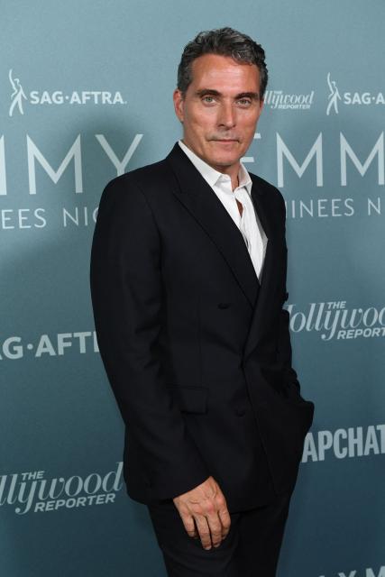 British actor Rufus Sewell attends The Hollywood Reporter and SAG AFTRA Emmy nominees party at Chateau Marmont in Los Angeles on September 12, 2026. (Photo by Unique Nicole / AFP)