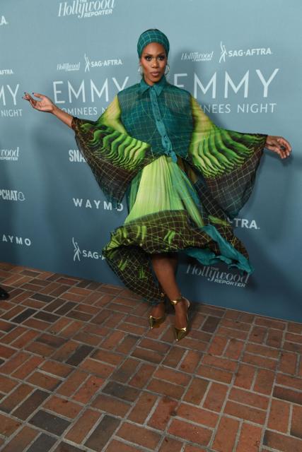 US actress Laverne Cox attends The Hollywood Reporter and SAG AFTRA Emmy nominees party at Chateau Marmont in Los Angeles on September 12, 2026. (Photo by Unique Nicole / AFP)