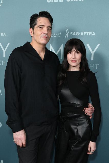 US actor and writer David Dastmalchian (L) and US actress Leah Kilpatrick attend The Hollywood Reporter and SAG AFTRA Emmy nominees party at Chateau Marmont in Los Angeles on September 12, 2026. (Photo by Unique Nicole / AFP)