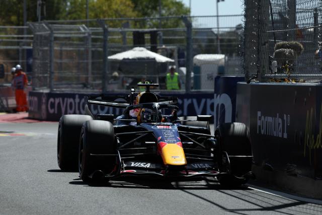 Red Bull Racing's Dutch driver Max Verstappen competes in the Spanish Formula One Grand Prix at the Madring circuit on September 13, 2026 in Madrid. (Photo by Pierre-Philippe MARCOU / AFP)