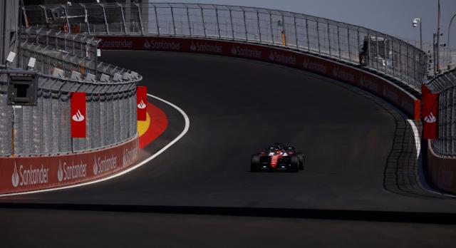 Ferrari's Monegasque driver Charles Leclerc competes in the Spanish Formula One Grand Prix at the Madring circuit on September 13, 2026 in Madrid. (Photo by Oscar DEL POZO / AFP)