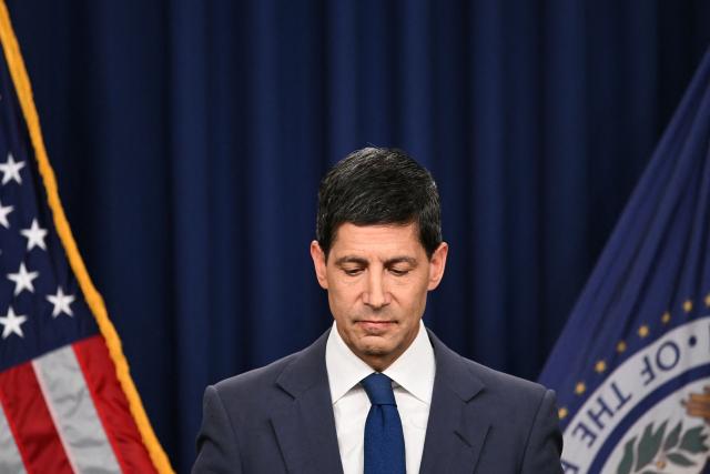 (FILES) Chair of the Federal Reserve Kevin Warsh speaks during a news conference at the William McChesney Martin Jr. Federal Reserve Board Building in Washington, DC, on July 29, 2026. The US Federal Reserve goes into a key rate-setting meeting this week, with the Federal Open Market Committee (FOMC) meeting scheduled for September 1516, 2026. Markets are expecting policymakers to pull the trigger on a rate hike to tackle persistently high inflation -- and analysts say central bank chief Kevin Warsh's credibility is on the line. The world's largest economy has been dealing with years of higher-than-target inflation, and prices have surged in the wake of US President Donald Trump's war on Iran, his signature tariff policies and the ongoing AI boom. (Photo by Brendan SMIALOWSKI / AFP)