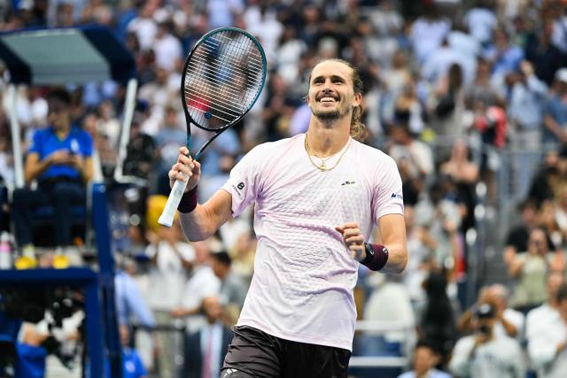 Germany's Alexander Zverev celebrates defeating USA's Ben Shelton in the men's singles final tennis match on day fifteen of the US Open tennis tournament at the USTA Billie Jean King National Tennis Center in New York on September 13, 2026. (Photo by ANGELA WEISS / AFP)