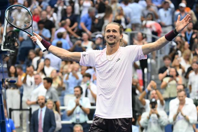 Germany's Alexander Zverev celebrates defeating USA's Ben Shelton in the men's singles final tennis match on day fifteen of the US Open tennis tournament at the USTA Billie Jean King National Tennis Center in New York on September 13, 2026. (Photo by ANGELA WEISS / AFP)