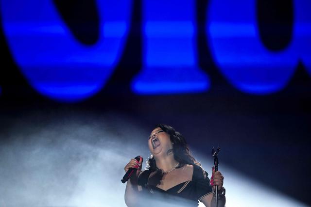 British singer Lola Young performs during the last night of Rock in Rio music festival at the Rio 2016 Olympic Park in Rio de Janeiro, Brazil on September 13, 2026. (Photo by MAURO PIMENTEL / AFP)