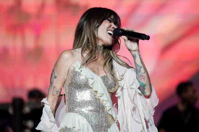 Puerto Rican singer Kany Garcia performs on stage during the Cordillera music festival at the Simon Bolivar park in Bogota on September 13, 2026. (Photo by Alejandro GONZALEZ / AFP)
