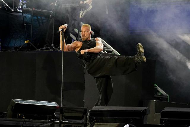 Puerto Rican singer Ricky Martin performs on stage during the Cordillera music festival at the Simon Bolivar park in Bogota on September 13, 2026. (Photo by Alejandro GONZALEZ / AFP)