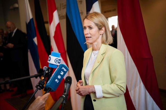 European Commission Vice-President and High Representative of the European Union for Foreign Affairs and Security Policy Kaja Kallas speaks to journalists at the Arktikum science centre during The European Arctic Summit in Rovaniemi, Finland, on September 14, 2026. EU leaders meet in Finland's northern city of Rovaniemi to discuss how to strengthen the bloc's presence in the Arctic amid an international showdown over the strategic region. US President Donald Trump's repeated threats to bring Greenland -- an autonomous Danish territory --  under US control, has triggered a diplomatic crisis among allies. (Photo by Jouni Porsanger / Lehtikuva / AFP) / Finland OUT