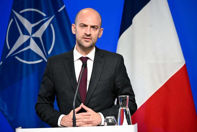 French Foreign Minister Jean-Noel Barrot addresses a press conference with Finland's Foreign Minister in Helsinki, Finland on September 14, 2026. (Photo by Mikko Stig / Lehtikuva / AFP) / Finland OUT