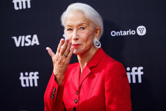 British actress Helen Mirren attends the premiere of "A Talent For Murder" during the Toronto International Film Festival at Roy Thomson Hall in Toronto, Ontario, Canada on September 14, 2026. The 2026 Toronto International Film Festival (TIFF) runs September 10-20, 2026. (Photo by Cole Burston / AFP)
