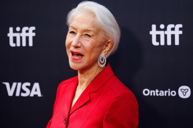British actress Helen Mirren attends the premiere of "A Talent For Murder" during the Toronto International Film Festival at Roy Thomson Hall in Toronto, Ontario, Canada on September 14, 2026. The 2026 Toronto International Film Festival (TIFF) runs September 10-20, 2026. (Photo by Cole Burston / AFP)