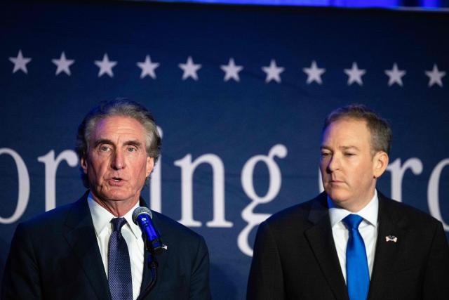 US Secretary Interior Doug Burgum speaks joined by Administrator of the Environmental Protection Agency (EPA) Lee Zeldin during a press conference in the framework of the G20 Ministerial meeting on Energy Abundance, in Houston, Texas, on September 14, 2026. The discussions are slated to run through September 16 in Houston, in the oil-rich US state of Texas. The meetings gather delegations from the world's largest economies -- including China, India, Japan and Germany -- with major oil producers set to attend, such as Canada and Saudi Arabia. (Photo by RONALDO SCHEMIDT / AFP)