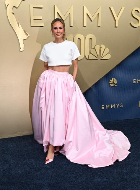 Canadian television personality Keltie Knight arrives for the 78th Primetime Emmy Awards at the Peacock Theatre at LA Live in Los Angeles on September 14, 2026. (Photo by LISA O'CONNOR / AFP)