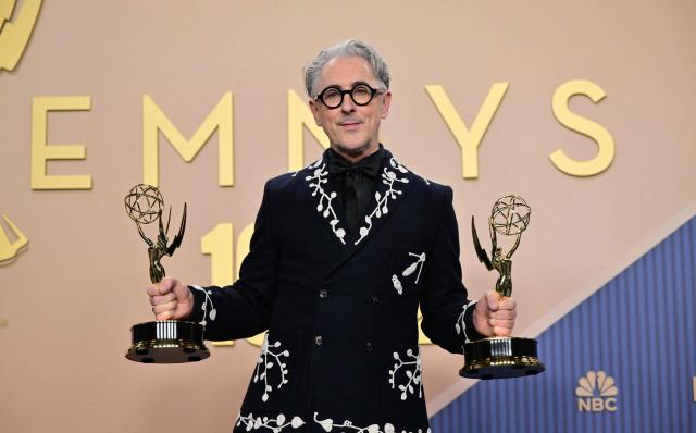 Scottish actor Alan Cumming winner of Outstanding Reality Competition Program for "The Traitors" poses in the press room during the 78th Primetime Emmy Awards at the Peacock Theatre at LA Live in Los Angeles on September 14, 2026. (Photo by Frederic J. Brown / AFP)