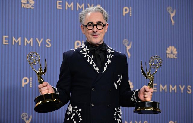 Scottish actor Alan Cumming winner of Outstanding Reality Competition Program for "The Traitors" poses in the press room during the 78th Primetime Emmy Awards at the Peacock Theatre at LA Live in Los Angeles on September 14, 2026. (Photo by Frederic J. Brown / AFP)