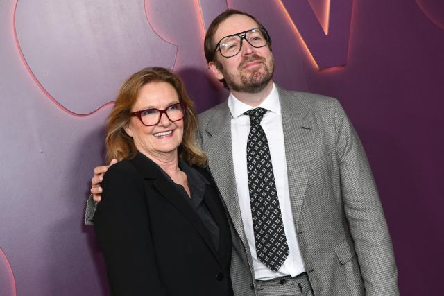 Nancy Lenehan and Olli Haaskivi attend the Apple TV 2026 Emmy nominees party at NYA Studios West in Hollywood, California on September 14, 2026. (Photo by Unique Nicole / AFP)