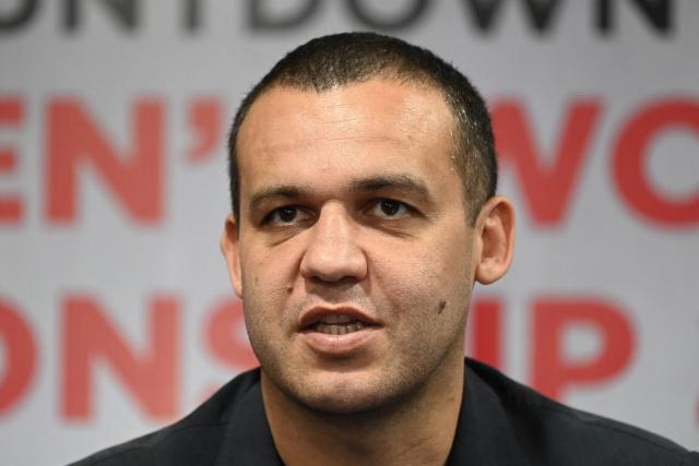 (FILES) President of the International Boxing Association (IBA) Umar Kremlev speaks during a joint press conference with the Boxing Federation of India (BFI) in New Delhi on November 9, 2022. A Russian businessman with ties to the Kremlin paid for celebrations after the wedding of President Donald Trump's eldest son and his new bride, the couple confirmed on September 14, 2026. Donald Trump Jr. and Bettina Trump said in a jointly signed post on Bettina's Instagram account that their "dear friend" Umar Kremlev "very generously hosted two incredible nights" of festivities in the Bahamas in May. (Photo by Sajjad HUSSAIN / AFP)