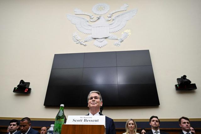 US Treasury Secretary Scott Bessent testifies during a House Financial Services Committee hearing on the state of the international financial system on Capitol Hill in Washington, DC, on September 15, 2026. (Photo by ROBERTO SCHMIDT / AFP)