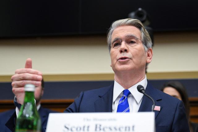 US Treasury Secretary Scott Bessent testifies during a House Financial Services Committee hearing on the state of the international financial system on Capitol Hill in Washington, DC, on September 15, 2026. (Photo by ROBERTO SCHMIDT / AFP)