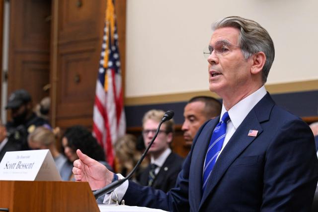 US Treasury Secretary Scott Bessent testifies during a House Financial Services Committee hearing on the state of the international financial system on Capitol Hill in Washington, DC, on September 15, 2026. (Photo by ROBERTO SCHMIDT / AFP)