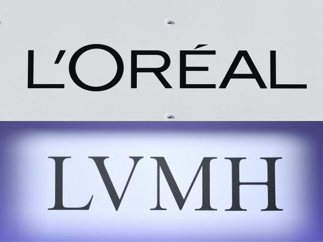 (COMBO) This combination of pictures created on September 15, 2026 shows a board with the L'Oreal logo in Lassigny on February 16, 2018, and the logo of World's top luxury group LVMH on January 25, 2024. French cosmetics giant L'Oréal overtook luxury powerhouse LVMH on September 15, 2026 to become the largest company by market capitalization on the Paris stock exchange at the close of trading, as the luxury sector continues to struggle to regain the breakneck growth rates of previous years. Shares in LVMH, the world's largest luxury group led by billionaire Bernard Arnault, fell 2.64%, bringing its market value to around 202 billion euros, below that of L'Oréal, whose capitalization stood at more than 203 billion euros, according to AFP calculations. (Photo by Bertrand GUAY and STEPHANE DE SAKUTIN / AFP)