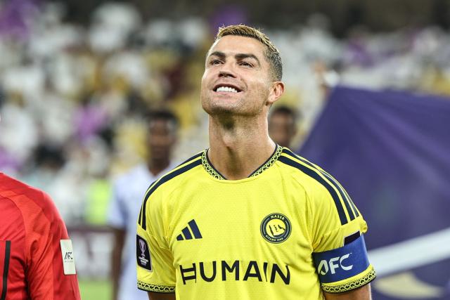 Nassr's Portuguese forward #07 Cristiano Ronaldo reacts prior to the start of the AFC Champions League Elite (ACL) football match between Al-Ain and Al-Nassr at the Azza Bin Zayed stadium in Al-Ain on September 15, 2026. (Photo by Fadel SENNA / AFP)
