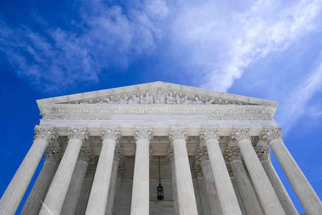 The facade of the US Supreme Court building is seen in Washington, DC on September 15, 2026. The Supreme Court dealt a major blow on September 14, 2026, to President Donald Trump's attempts to restrict mail-in voting before the November midterm elections, denying his request to lift an order halting the divisive plan. Trump signed an executive order in March seeking to restrict mail-in voting, saying without evidence that it is vulnerable to fraud. The order quickly prompted multiple legal challenges. (Photo by ROBERTO SCHMIDT / AFP)