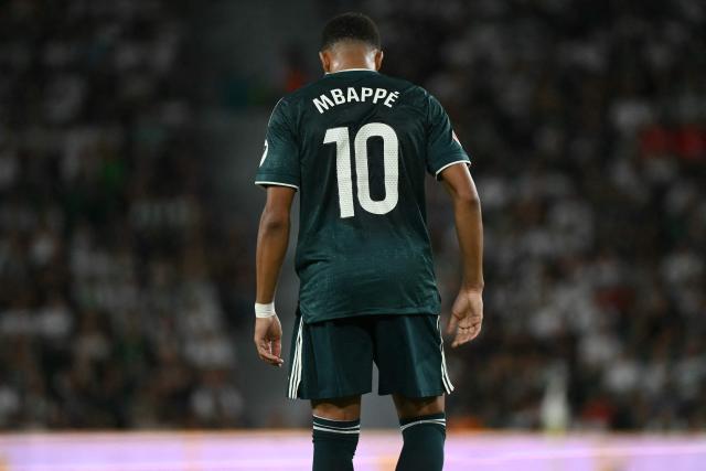 Real Madrid's French forward #10 Kylian Mbappe is pictured during the Spanish league football match between Elche CF and Real Madrid CF at Martinez Valero Stadium in Elche on September 15, 2026. (Photo by JOSE JORDAN / AFP)
