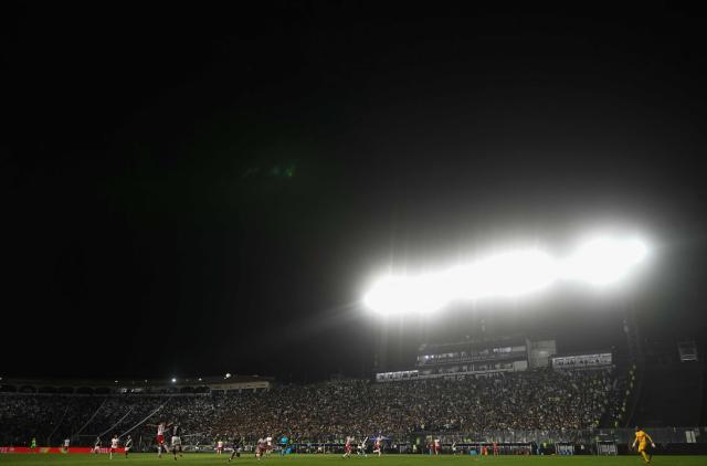 General view of the stadium during the Copa Sudamericana quarter-final second leg football match between Brazil's Vasco da Gama and Colombia's Independiente Santa Fe at the Sao Januario stadium in Rio de Janeiro, Brazil on September 15, 2026. (Photo by MAURO PIMENTEL / AFP)