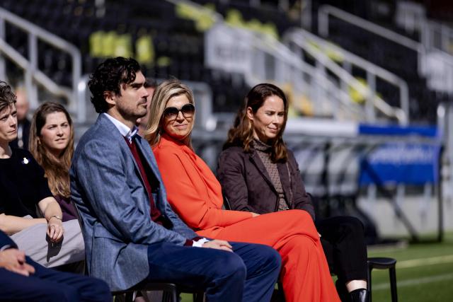 Queen Maxima takes part in a meeting at the NAC Breda stadium after a meeting in Breda, on September 16, 2026. (Photo by Robin van Lonkhuijsen / ANP / AFP) / Netherlands OUT