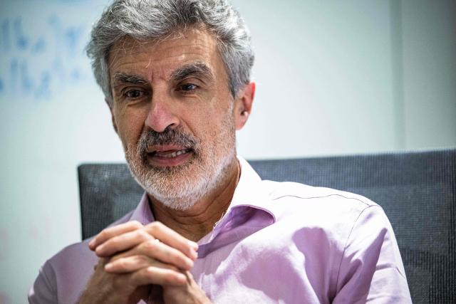 Canadian computer scientist Yoshua Bengio speaks during an interview with AFP in the offices of Law Zero in Montreal, Quebec, on September 15, 2026. Bengio, considered one of the founders of AI, told AFP that humanity is "losing control" of the technology and the world needs guardrails similar to nuclear arms controls. (Photo by ANDREJ IVANOV / AFP)