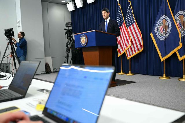 US Federal Reserve Chair Kevin Warsh speaks during a news conference at the William McChesney Martin Jr. Federal Reserve Board Building in Washington, DC, on September 16, 2026. The US Federal Reserve on Wednesday raised interest rates in the world's largest economy by 25 basis points to tackle stubbornly high inflation, a move sure to anger President Donald Trump, who has demanded lower rates. (Photo by SAUL LOEB / AFP)
