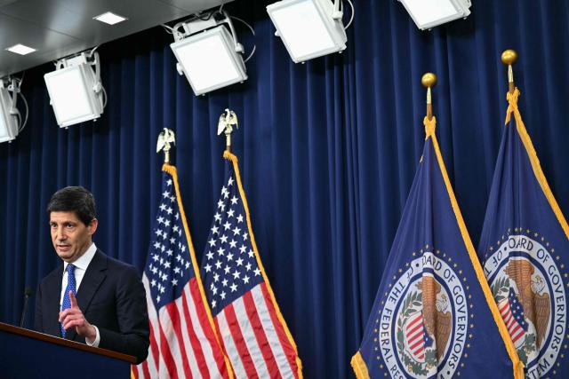 US Federal Reserve Chair Kevin Warsh speaks during a news conference at the William McChesney Martin Jr. Federal Reserve Board Building in Washington, DC, on September 16, 2026. The US Federal Reserve on Wednesday raised interest rates in the world's largest economy by 25 basis points to tackle stubbornly high inflation, a move sure to anger President Donald Trump, who has demanded lower rates. (Photo by SAUL LOEB / AFP)