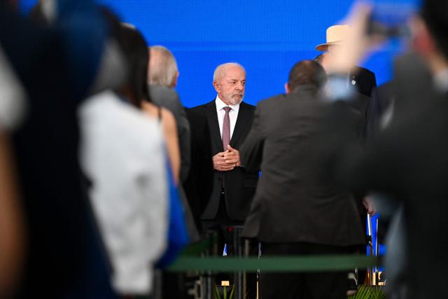 Brazil's President Luiz Inacio Lula da Silva attends a ceremony to sign a decree establishing Brazil's National Policy on Critical Minerals and Rare Earth Elements at the Planalto Palace in Brasilia on September 16, 2026. (Photo by Evaristo Sa / AFP)