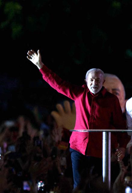 Brazil's President and presidential candidate Luiz Inacio Lula da Silva gestures towards supporters during a campaign rally in Ceilandia, Federal District, Brazil on September 16, 2026. Brazil will hold a presidential election on October 4, 2026. (Photo by Sergio Lima / AFP)