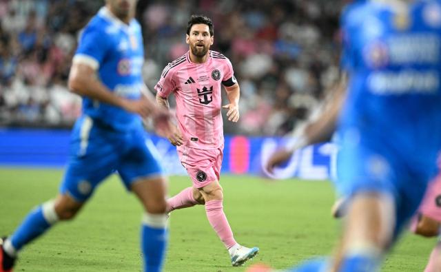 Inter Miami's Argentine forward #10 Lionel Messi looks on during the Campeones Cup final football match between Inter Miami CF and Mexico's Cruz Azul at Nu Stadium in Miami, Florida, on September 16, 2026. (Photo by CHANDAN KHANNA / AFP)
