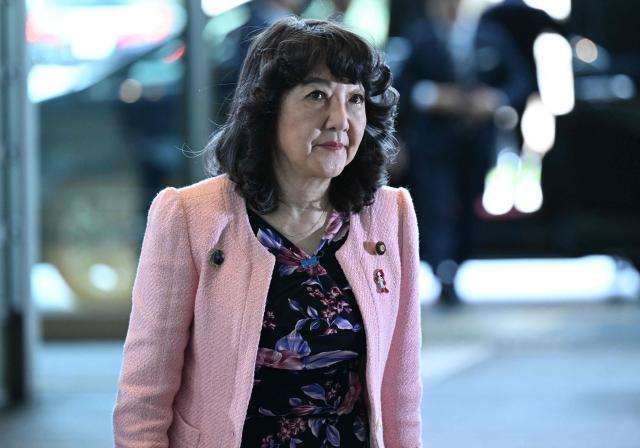 Reappointed Japanese Finance Minister Satsuki Katayama arrives at the prime minister’s office in Tokyo on September 17, 2026, ahead of an expected cabinet reshuffle. (Photo by Rie KIKUCHI / AFP)