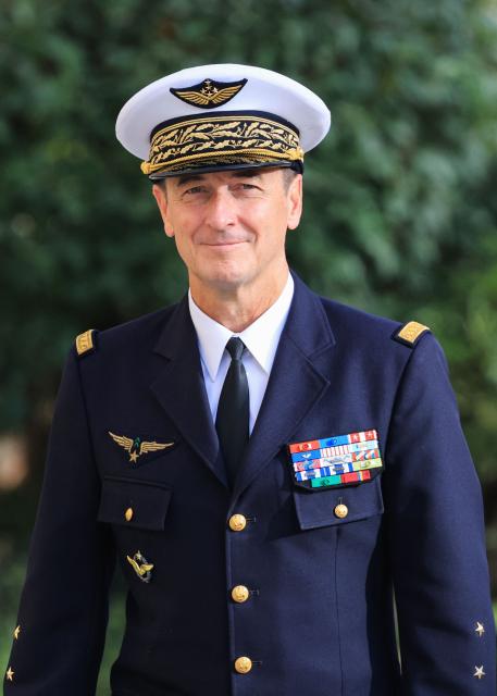 General Chief of Staff of the French Armed Forces Fabien Mandon arrives ahead of a meeting Jordan's King for a meeting of the Aqaba process in support of the Lebanese armed forces at the Hotel des Invalides in Paris on September 17, 2026. (Photo by Ludovic MARIN / AFP)