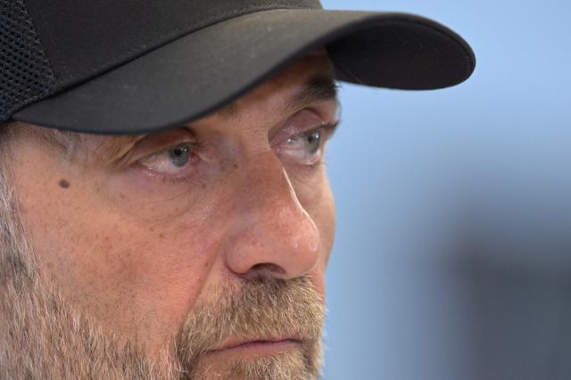 Germany's National coach Juergen Klopp looks on as he addresses a press conference to announce his squad, on September 17, 2026 at the headquarters of DFB (German Football Federation) in Frankfurt, western Germany, ahead of the Nations league football matches. (Photo by Hannes P. Albert / AFP)