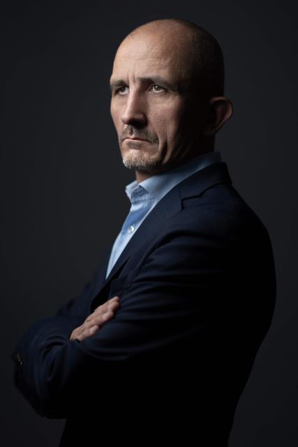 (FILES) Head of the Central Office for the Fight Against Organized Crime (OCLCO) Thibaut Fontaine, poses in his office in Nanterre on September 07, 2026. Heir to the famous "Brigades du Tigre" (Tiger Brigades), "l'Office central de lutte contre le crime organise" (the Central Office for the Fight against Organized Crime - OCLCO), which is celebrating its twentieth anniversary, is confronted with "high-spectrum" crime undergoing a "profound transformation" around the highly lucrative drug trade, explains its head, Thibaut Fontaine, in an interview with AFP. (Photo by Joel Saget / AFP)