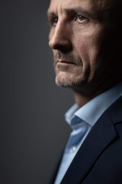 (FILES) Head of the Central Office for the Fight Against Organized Crime (OCLCO) Thibaut Fontaine, poses in his office in Nanterre on September 07, 2026. Heir to the famous "Brigades du Tigre" (Tiger Brigades), "l'Office central de lutte contre le crime organise" (the Central Office for the Fight against Organized Crime - OCLCO), which is celebrating its twentieth anniversary, is confronted with "high-spectrum" crime undergoing a "profound transformation" around the highly lucrative drug trade, explains its head, Thibaut Fontaine, in an interview with AFP. (Photo by Joel Saget / AFP)